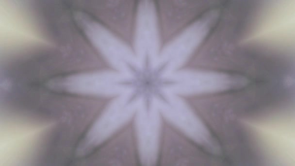Mandala-Kaleidoskop psychedelisch schillernder Effekte. Optisch verzerrter Kristallprismeneffekt. — Stockvideo