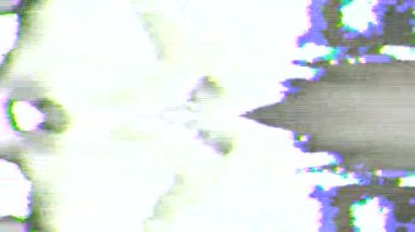 Soyut parazit taklidi, bilim-kurgu holografik arka planı parıldıyor. Videonuz için eski TV efekti. 