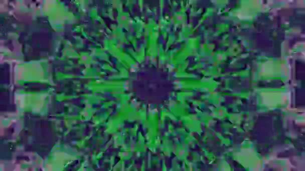 Modern psychedelic geometrical sci-fi holographic background. — Stock Video