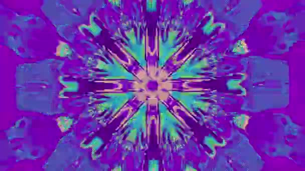 Moderner psychedelischer geometrischer Science-Fiction-holographischer Hintergrund. — Stockvideo