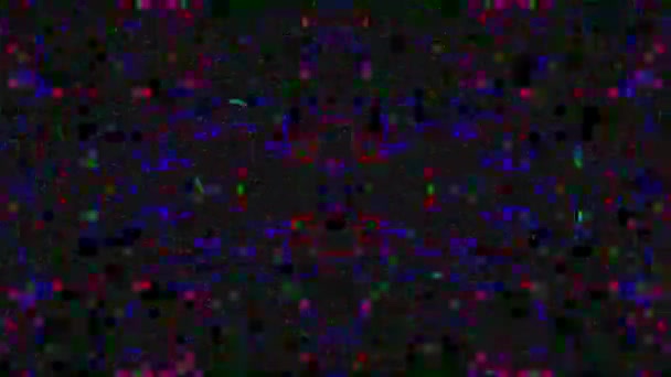 Vibrante errore di sistema geometrico futuristico sfondo iridescente. — Video Stock