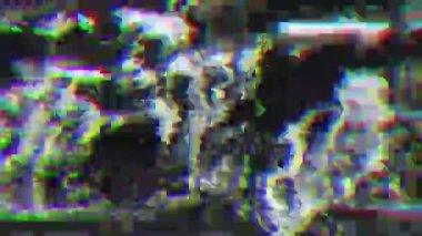 Monokrom ve holografik arızaların soyut karışımı. Doğal ışık geçişleri. 