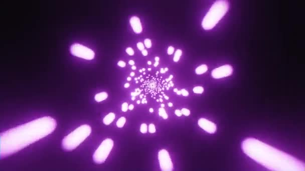 Cosmic Trip Wormhole Tunnel Hyperspace Stars Neon Colors Hypnotic Trip — Vídeos de Stock
