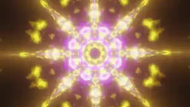 Psychedelic Bizzare Background Combination Moving Fantasy Mandala Hypnotic Movements Footage — Vídeo de Stock