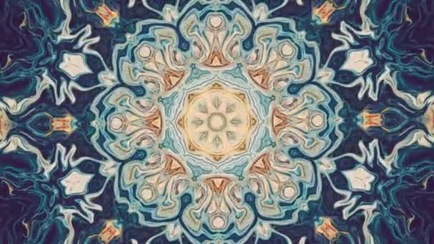Kaleidoscope Psychedelic Geometrical Art Moving Seamless Background Magical Trip Footage — Stockvideo