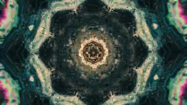 Kaleidoscope Surrealistic Geometrical Art. Shining fantasy kaleidoscope. Hypnotic flight compilation for different usage 4k Uhd. 