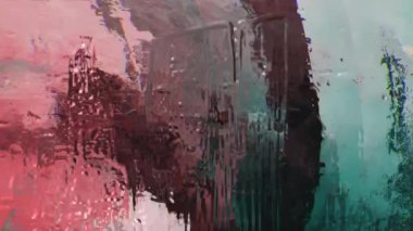 Glitchy dynamic cyberpunk trendy shimmering background. Trending motion graphic. 