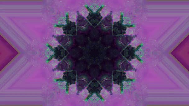 Surrealistic Kaleidoscope Geometrical Trip Shining Seamless Background Hypno Transformations Mix — Vídeo de stock