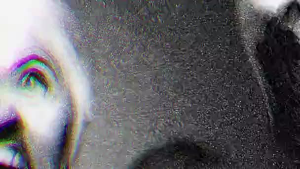 Страшні Монстри Злими Обличчями Хеллоуїн Комп Ютерне Ефірне Генерування Пекельних — стокове відео