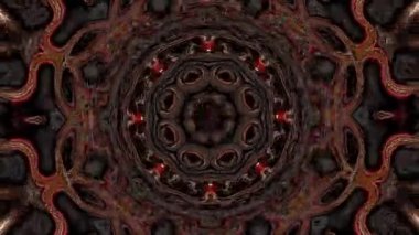 Dreamlike Psychodelic Mandala Combination. Moving trippy background. Hypno movements footage for yoga, clubs 3840x2160p. 