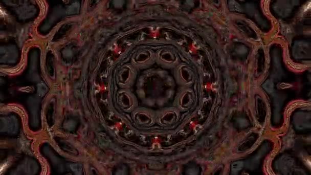 Dreamlike Psychodelic Mandala Combination Moving Trippy Background Hypno Movements Footage — Stockvideo