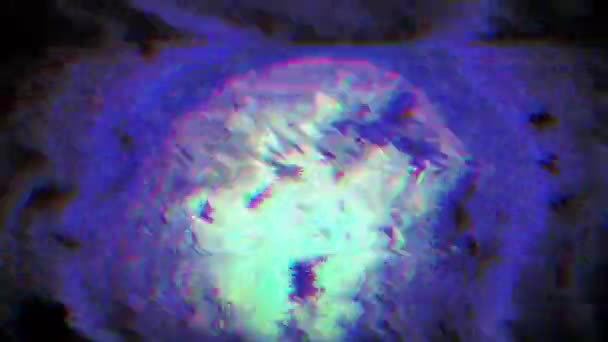 Abstract Neon Sci Fashion Iridescent Background Damaged Gpu Imitation Creative — 图库视频影像