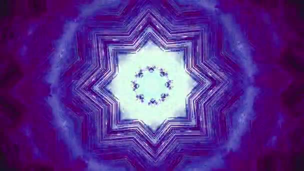 Illusionary Pattern Psychodelic Trip Moving Seamless Kaleidoscope Hypnotic Tunnel Mix — Stock Video