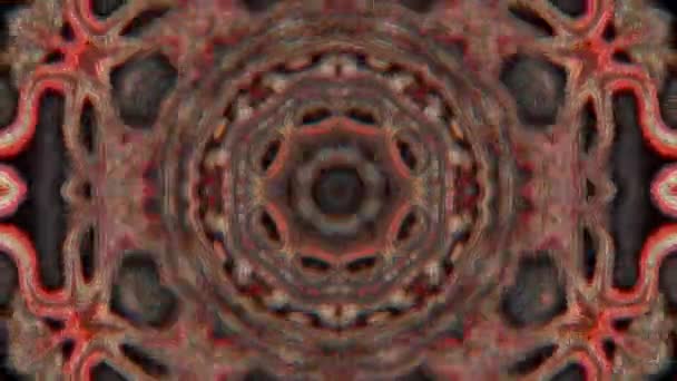 Psychodelic Pattern Geometrical Combination Shining Seamless Kaleidoscope Hypnotic Movements Mix — Stockvideo