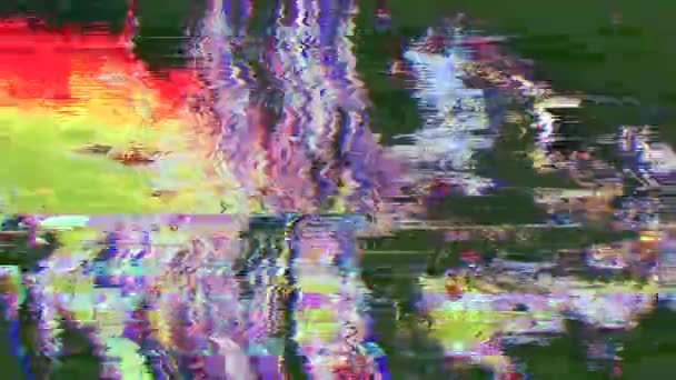 Multicolored Dynamic Sci Fashion Iridescent Background Glitch Bad Effect Computer — Video Stock