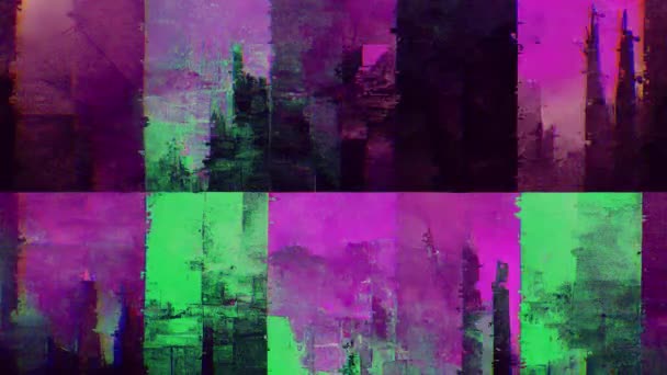 Abstract Geometrical Pattern Glitch Moving Seamless Glitches Magic Movements Mix — Video