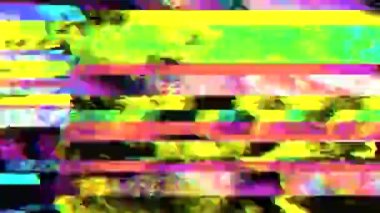 Digital error data dynamic nostalgic holographic background. Light transformations for motion design. 