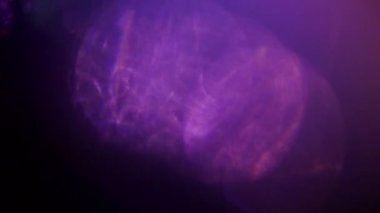 Purple colored bokeh, nostalgic dreamy glittering background. Fantastic light leaks, distortions for trending overlay. 