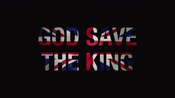 God King Message Colors British Flag Animation Black Background High — 비디오