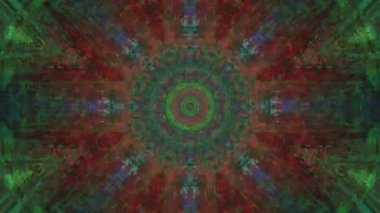 Kaleydoskop Sürrealistik Geometrik Sanat. Hareketli şablon. İnternet, yoga, kulüp 4k Uhd için hipnotik gezi görüntüleri. 