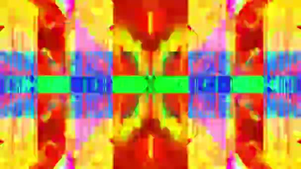 Kaleydoskop Llüzyon Sanatı Yanıp Sönen Tuhaf Mandala Hipnotik Tünel Derlemesi — Stok video