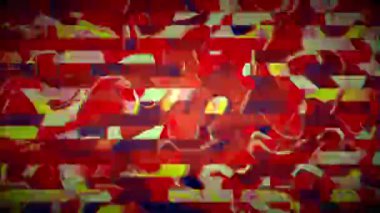 Siber punk psikedelik yanardöner arka planı dönüştürüyor. Yaratıcı kullanım için VFX görüntüleri. 