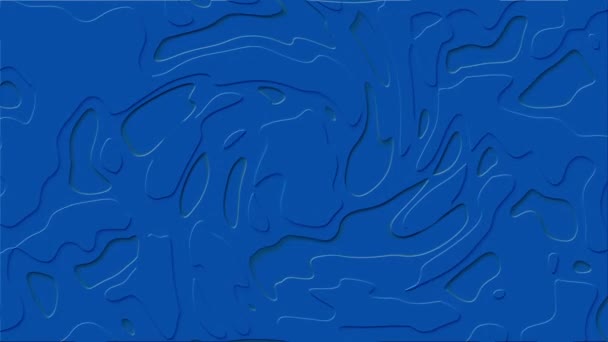 Rezumat Animat Rotund Albastru Contur Topografic Hartă Fundal Fără Sudură — Videoclip de stoc