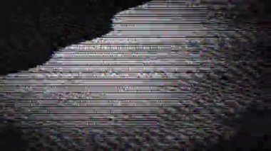 Gürültülü dinamik siber punk kötü televizyon efekti, hayali yanardöner arka plan. Video düzenleme için ışık bozulmaları. 