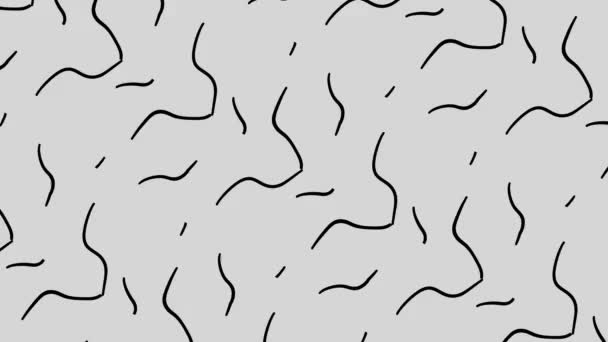 落書きスタイルのパターン異なるスクリブル ペン図面 抽象的なライン 白い背景 — ストック動画