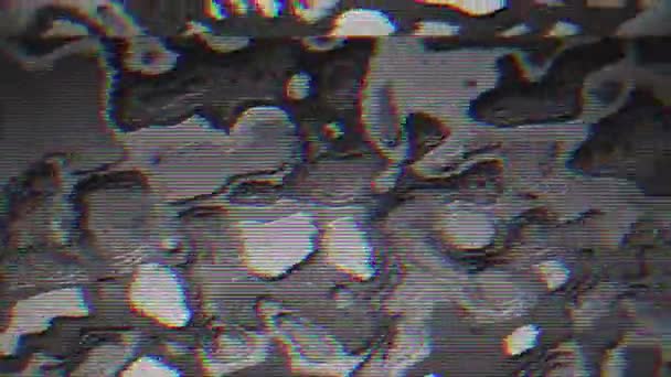 Starý Televizní Imitace Závada Kyberpunk Špatný Efekt Hlučný Psychedelický Iridescent — Stock video