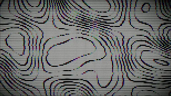 Topographic Noisy Dynamic Cyberpunk Bad Effect Glitch Psychedelic Monochrome Background — Stock fotografie