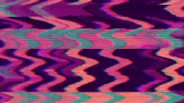 Analog müdahalenin soyut simülasyonu, klasik televizyon arızaları, eski video görüntüleri, zayıf sinyal, sesler, rastgele çizgiler, yaratıcı kullanım için bağlantı kaybı kavramı.