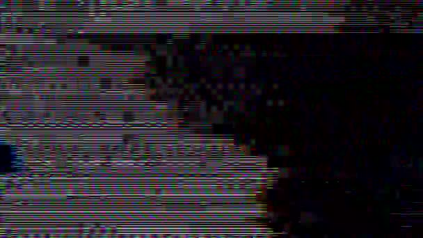Abstrakcyjne Zniekształcenia Hałas Telewizyjny Stare Nagrania Wideo Hałas Rozmyte Pociągnięcia — Wideo stockowe