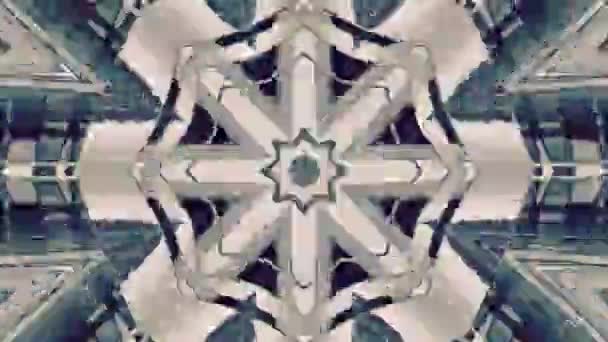 Kaléidoscope Psychédélique Déplacement Rapide Avec Interférence Distorsion Arrière Plan Futuriste — Video