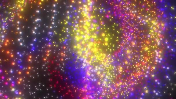 Abstrakte Neonfarbene Technologische Darstellung Von Dna Molekülen Verschiedenen Farben Wissenschaft — Stockvideo