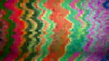 Dijital veri arızası yanıp sönen fütürist yanardöner arka plan. Hareket tasarımı için sürrealistik etki. 