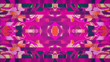 Gerçeküstü Geometrik Kaleydoskopik Kombinasyon. Fantezi mandala taşıyorum. Sihirli hareketler farklı kullanım için karışım.