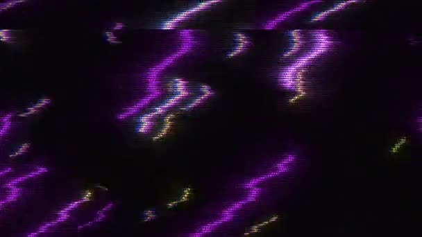 Abstrakte Glitch Effekt Cyberpunk Psychedelischen Glitzernden Hintergrund Vfx Material Für — Stockvideo