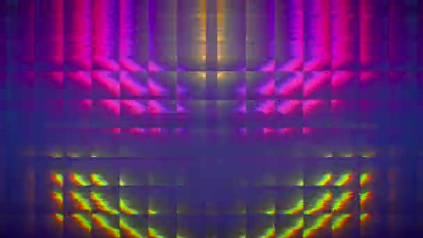 カラフルなヴィンテージ未来的なファッション虹色の背景 あなたのプロジェクトのための正方形の形のビデオ — ストック動画