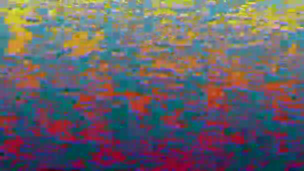 Multi Gekleurde Glitch Effect Lawaaierige Dromerige Glinsterende Achtergrond Goed Voor — Stockvideo