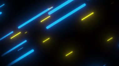 Çok renkli neon-kurgu psikedelik ışıltılı arka plan. Neon mavi ve sarı renkler. Herhangi bir proje için yaratıcı dönüşümler. 