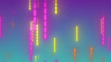 Çok renkli siberpunk 80 'ler dikey çizgiler, yer değiştirme yanardöner arka plan. 4k çözünürlüğü.