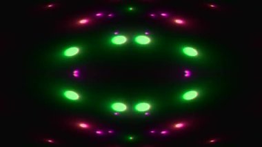 Klasik aynalı bilim-kurgu yer değiştirme parlak arka plan. Video düzenleme için neon renkli. 