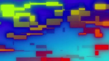 Soyut bloklar, parazit, gürültülü rüya gibi holografik arka plan. Trend projeleri için yaratıcı dönüşümler. 