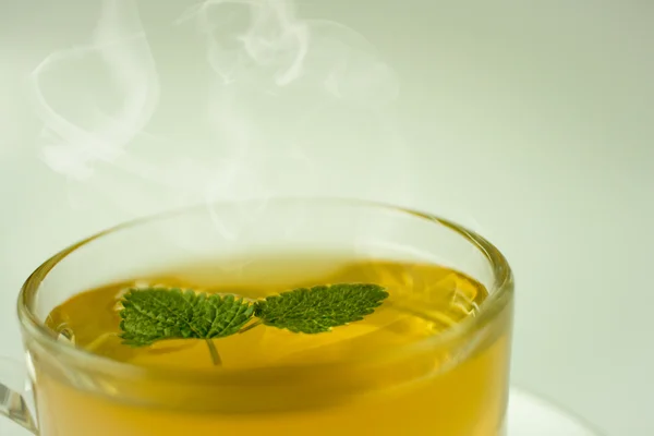 Tea with mint leaf — Stock Photo, Image