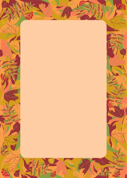 Abstracte herfst frame — Stockvector