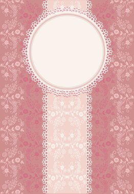 Invitation pink background clipart