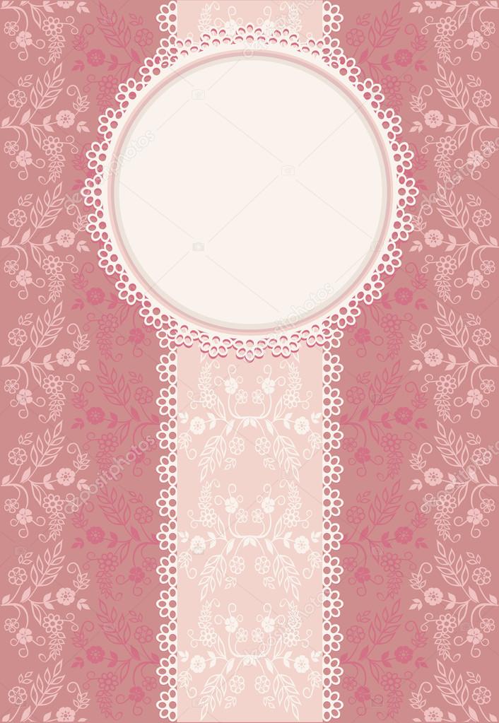 Invitation pink background
