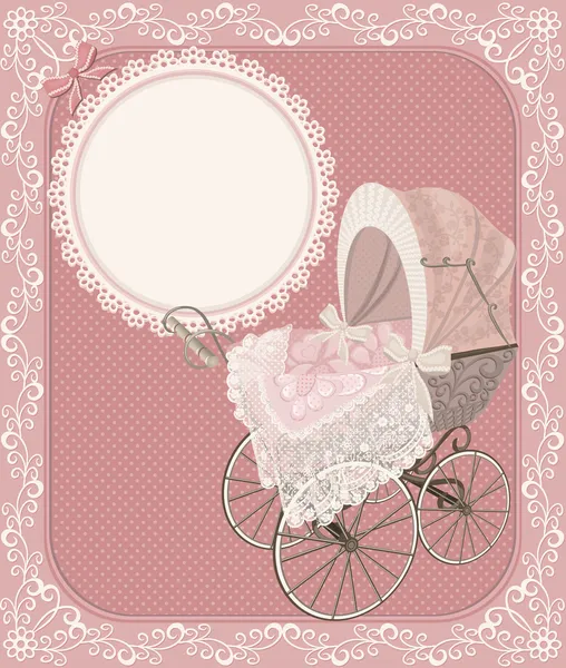 .Bambina Carrozza — Vettoriale Stock