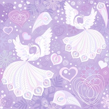 Kış fantastik kuş